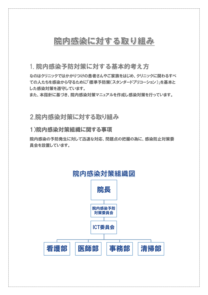 院内感染に対する取り組み